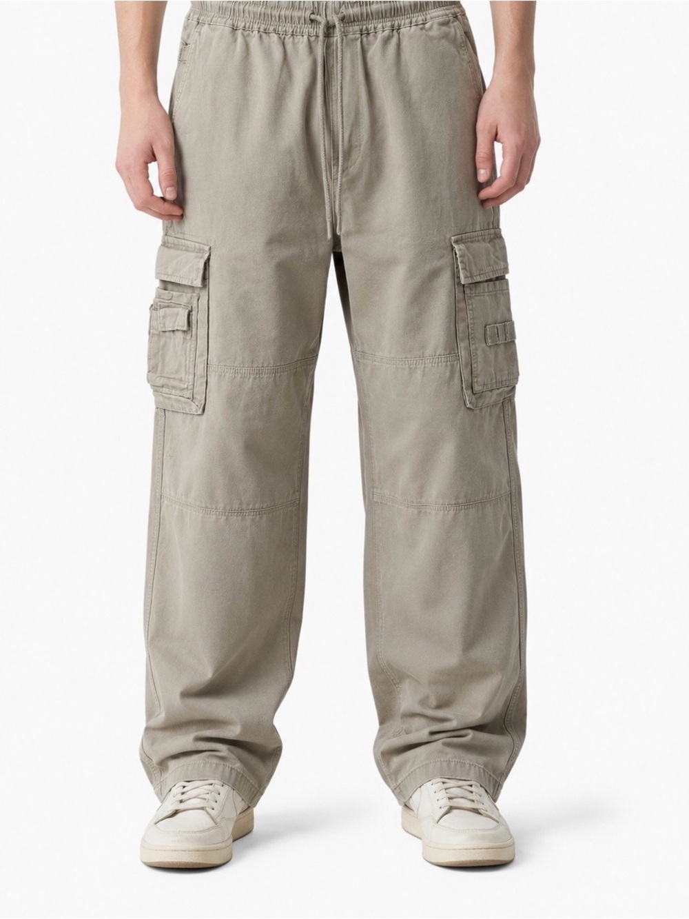 PacSun khaki Light Army green baggy fit cargo pants Size Large